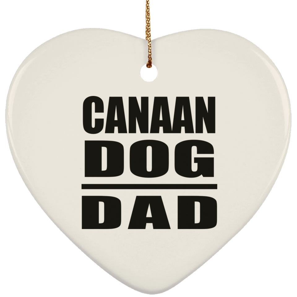 Canaan Dog Dad - Heart Ornament