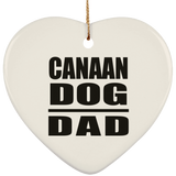 Canaan Dog Dad - Heart Ornament
