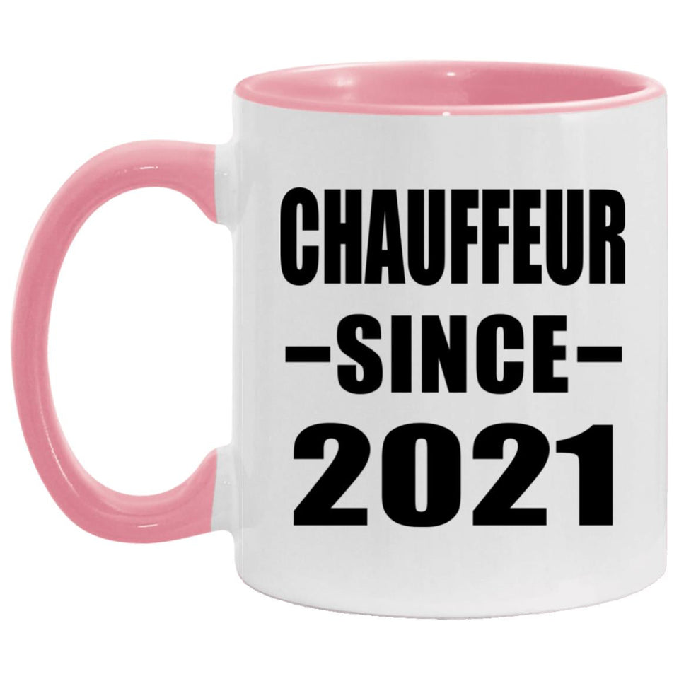 Chauffeur Since 2021 - 11oz Accent Mug Pink