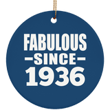 88th Birthday Fabulous Since 1936 - Circle Ornament