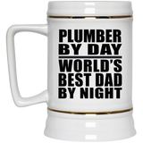 Plumber By Day World's Best Dad By Night - Beer Stein