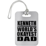 Kenneth World's Okayest Dad - Luggage Bag Tag