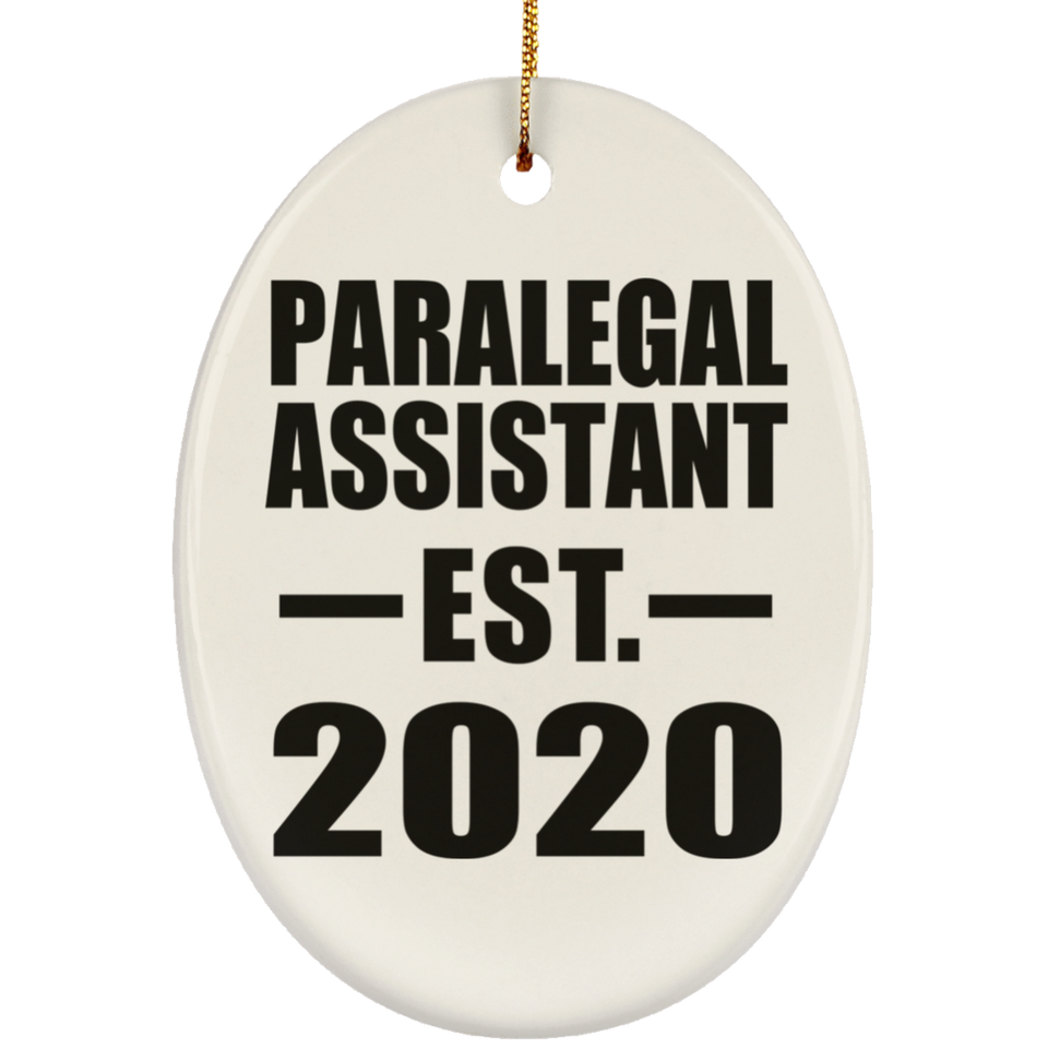 Paralegal Assistant Established EST. 2020 - Oval Ornament