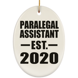 Paralegal Assistant Established EST. 2020 - Oval Ornament