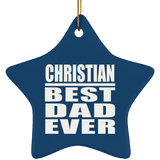 Christian Best Dad Ever - Star Ornament