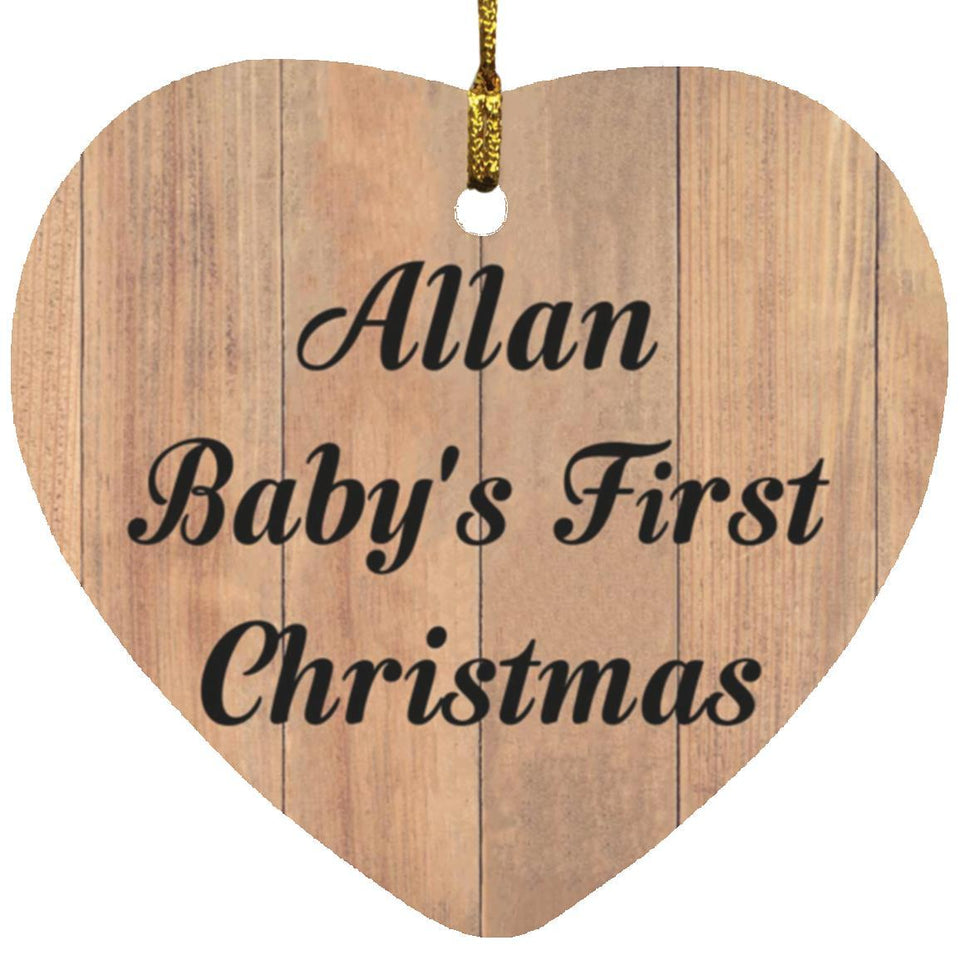 Allan Baby's First Christmas - Heart Ornament C