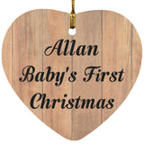 Allan Baby's First Christmas - Heart Ornament C