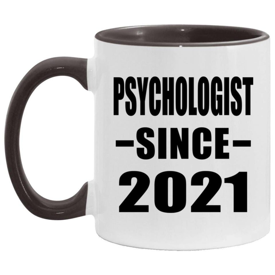 Psychologist Since 2021 - 11oz Accent Mug Black