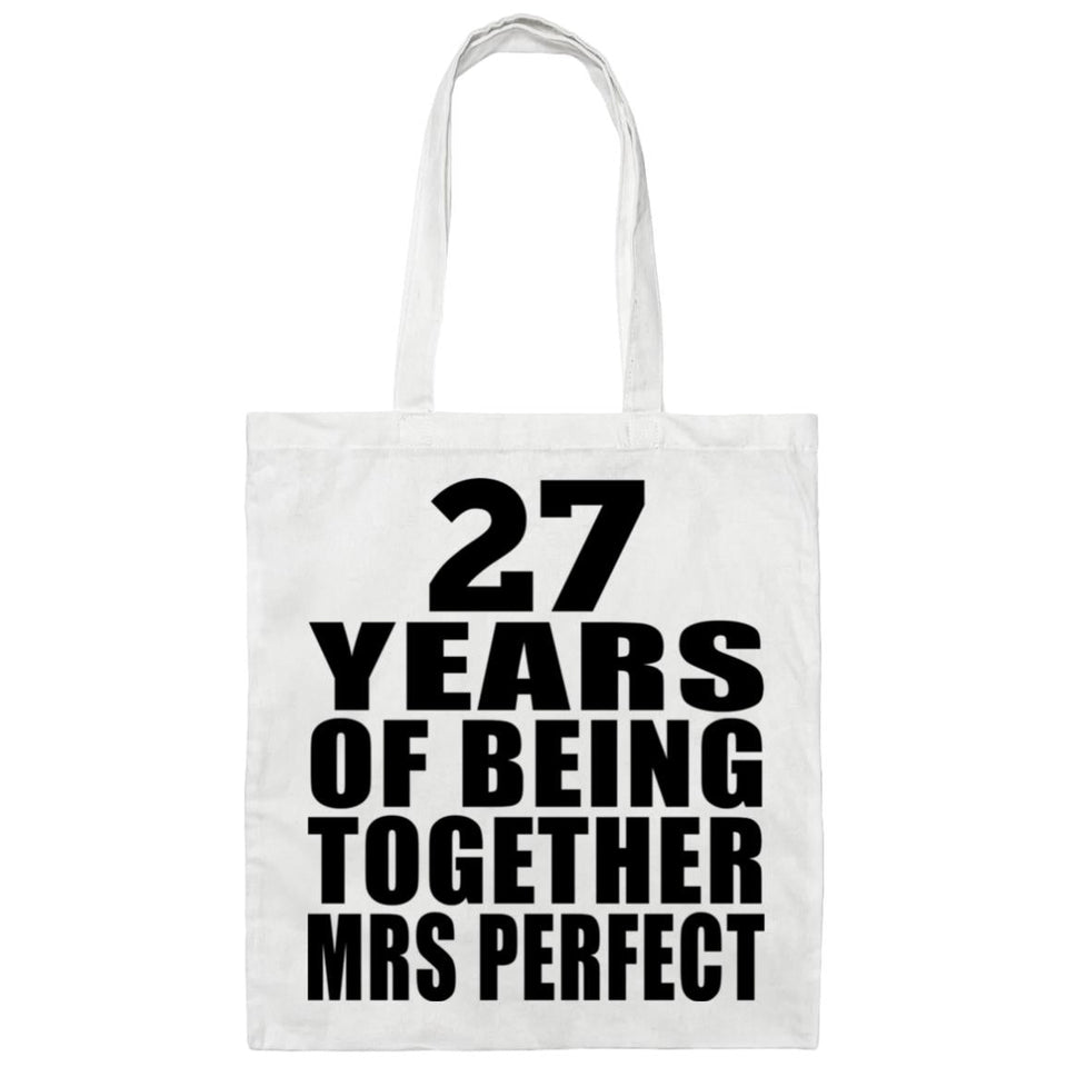 27th Anniversary 27 Years Of Being Mrs Perfect - Tote Bag White