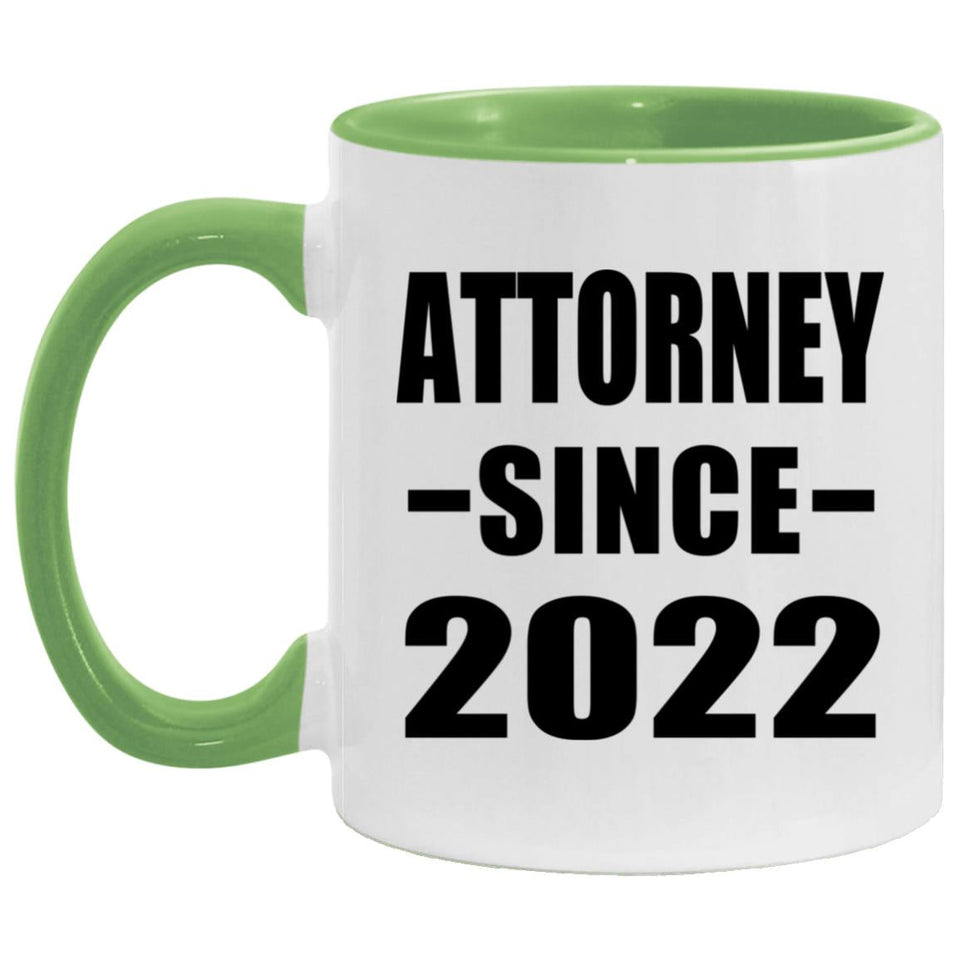 Attorney Since 2022 - 11oz Accent Mug Green