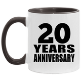 20th Anniversary 20 Years - 11oz Accent Mug Black