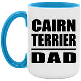 Cairn Terrier Dad - 15oz Accent Mug Blue