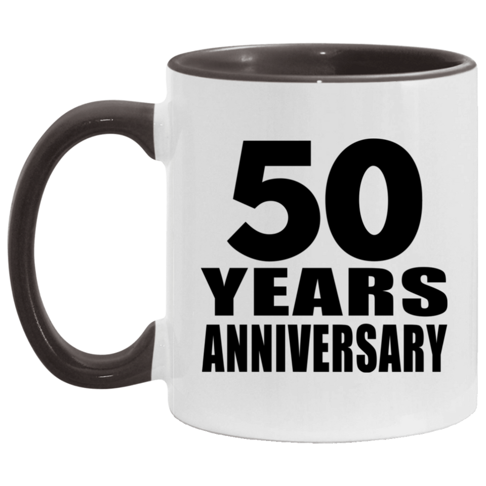 50th Anniversary 50 Years - 11oz Accent Mug Black