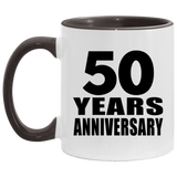50th Anniversary 50 Years - 11oz Accent Mug Black
