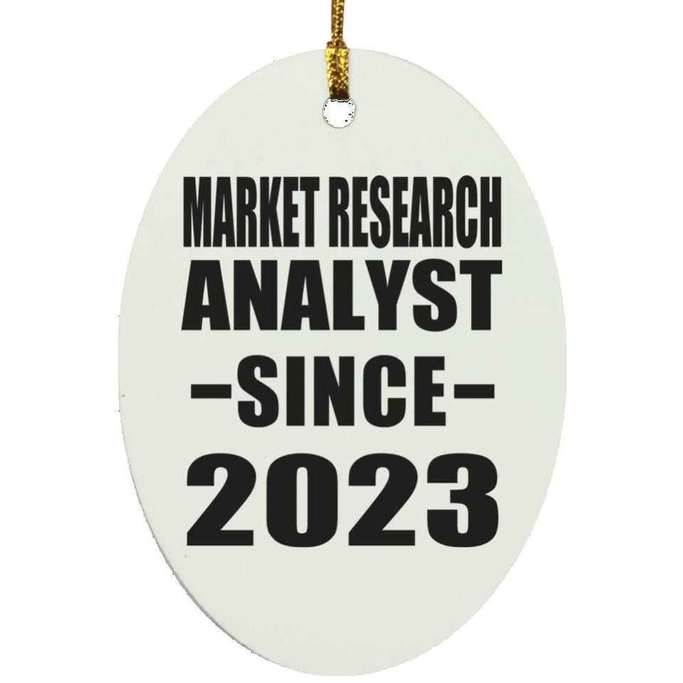 Market Research Analyst Since 2023 - Oval Ornament