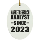 Market Research Analyst Since 2023 - Oval Ornament