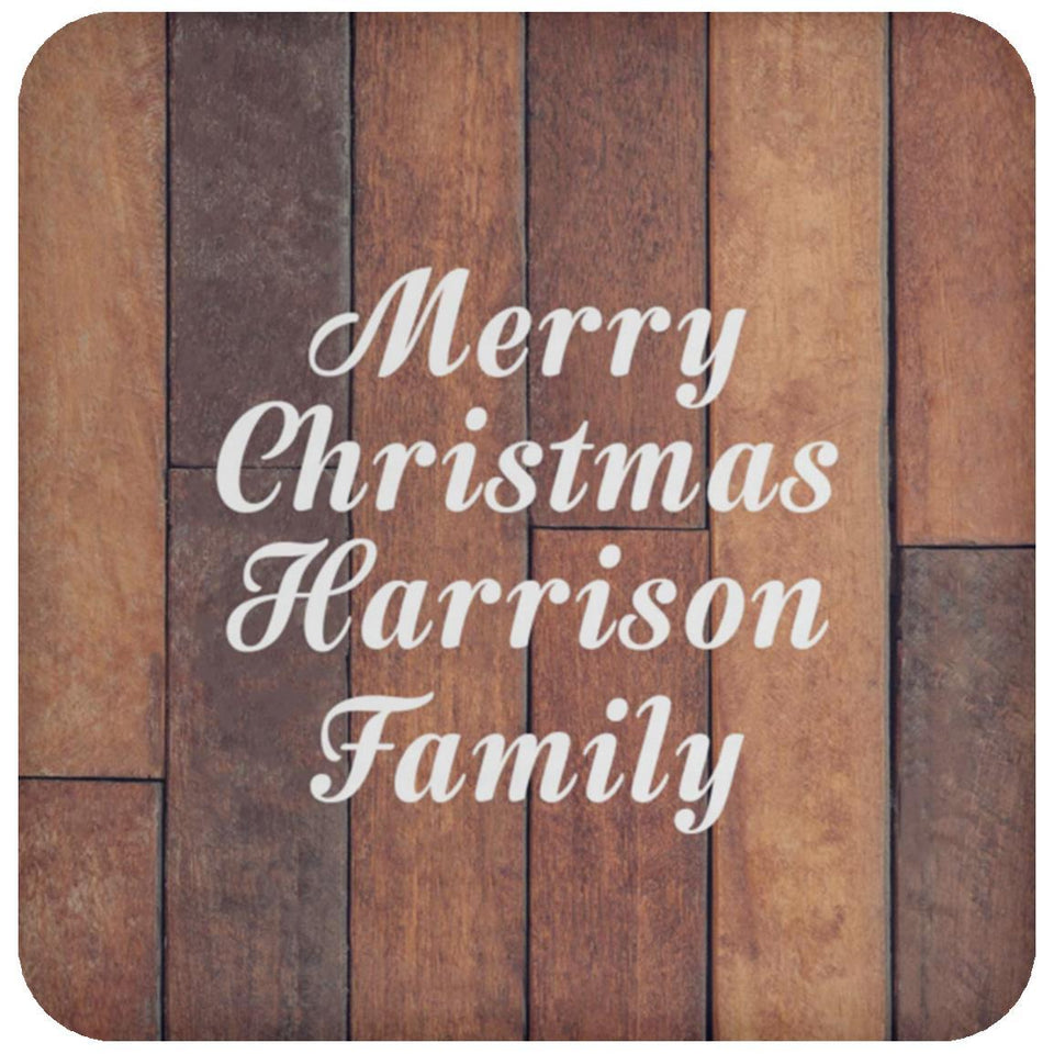 Merry Christmas Harrison Family - Drink Coaster E