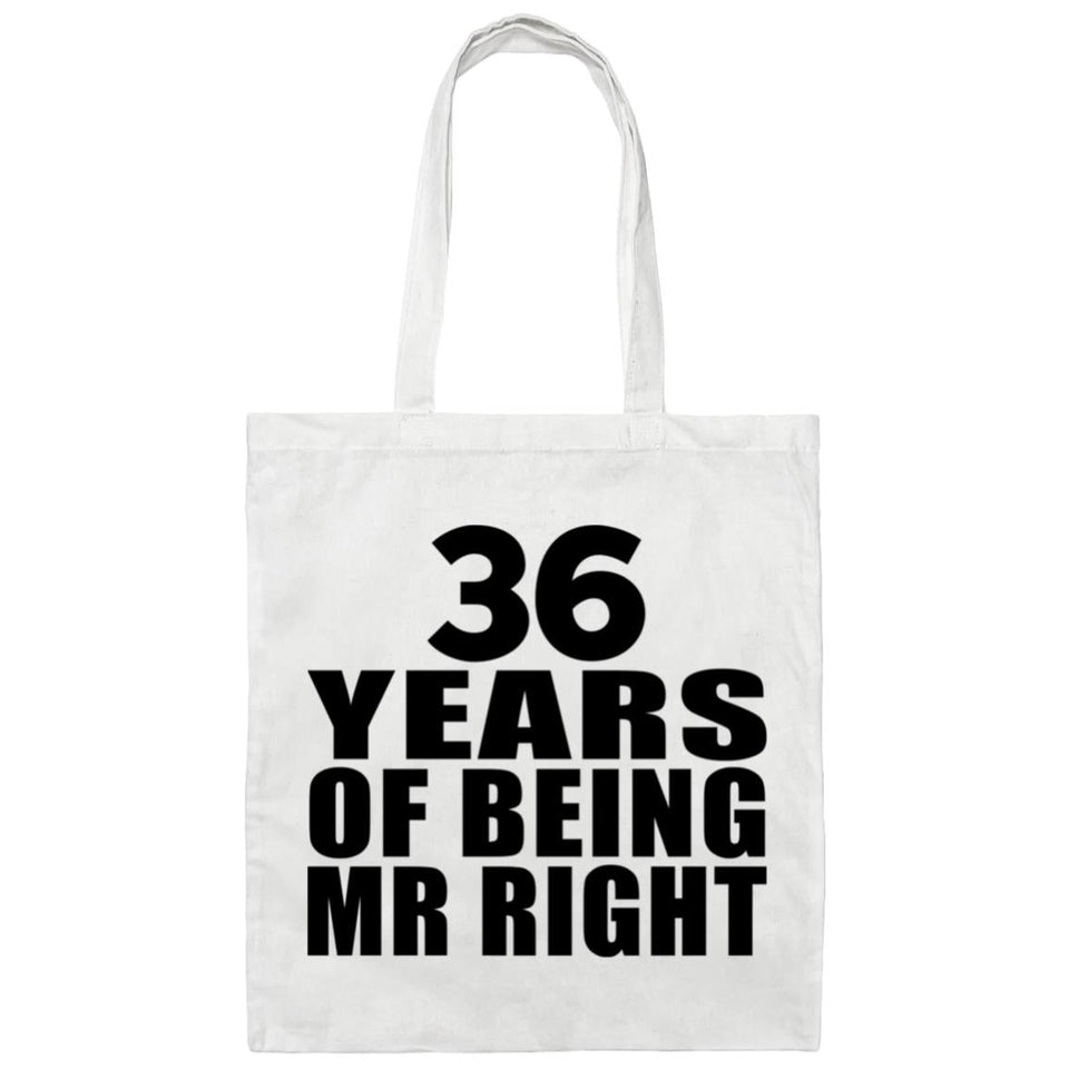 36th Anniversary 36 Years Of Being Mr Right - Tote Bag White