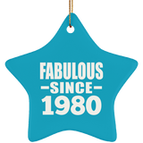 44th Birthday Fabulous Since 1980 - Star Ornament