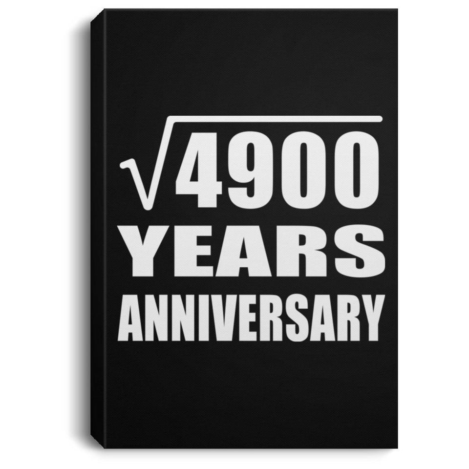70th Anniversary Square Root of 4900 Years Anniversary - Canvas Portrait