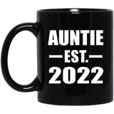 Auntie Established EST. 2022 - 11oz Coffee Mug Black