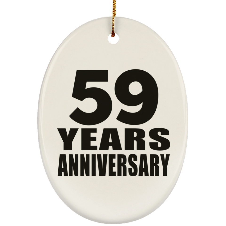 59th Anniversary 59 Years - Oval Ornament