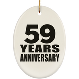 59th Anniversary 59 Years - Oval Ornament