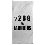 17th Birthday Square Root of 289 & Fabulous - Hand Towel