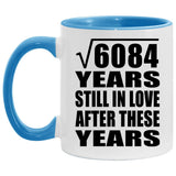 78th Anniversary Square Root of 6084 Years Still In Love - 11oz Accent Mug Blue