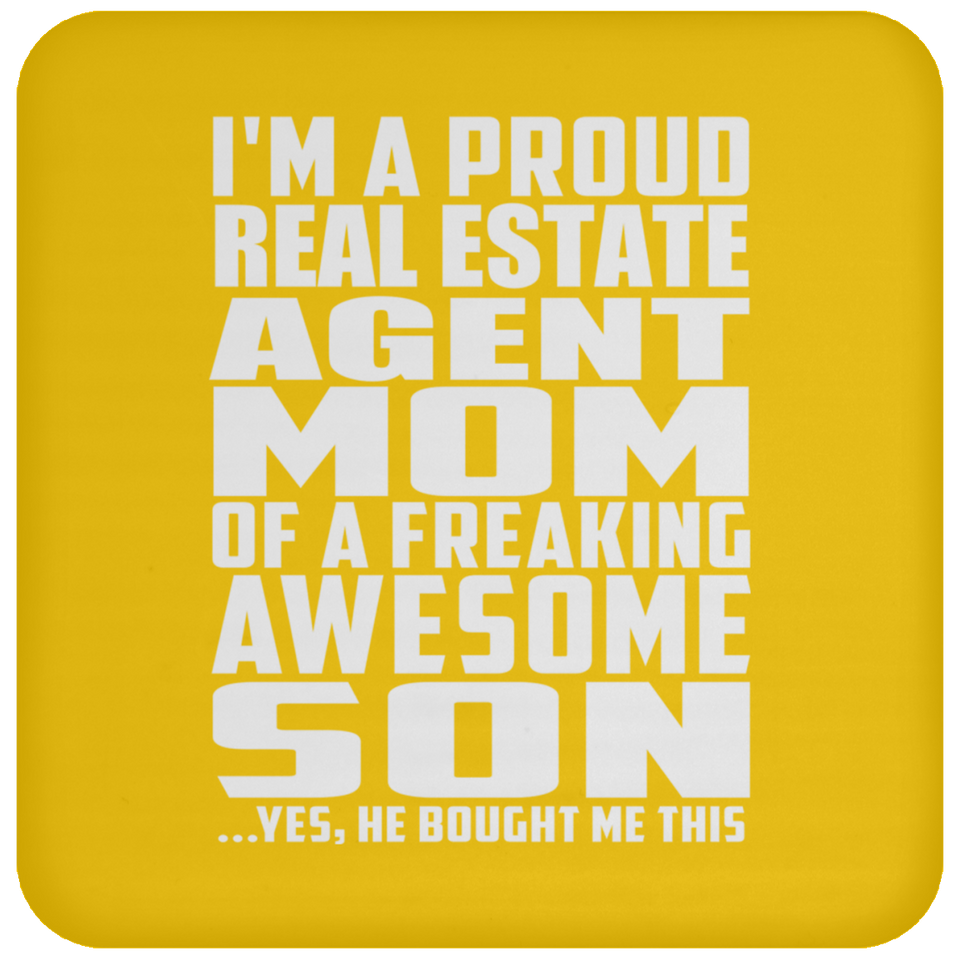 Proud Real Estate Agent Mom Of Awesome Son - Drink Coaster