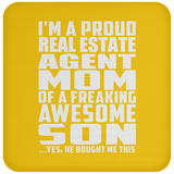 Proud Real Estate Agent Mom Of Awesome Son - Drink Coaster