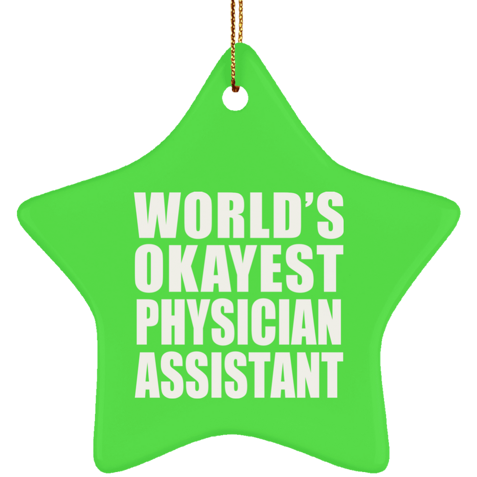 World's Okayest Physician Assistant - Star Ornament