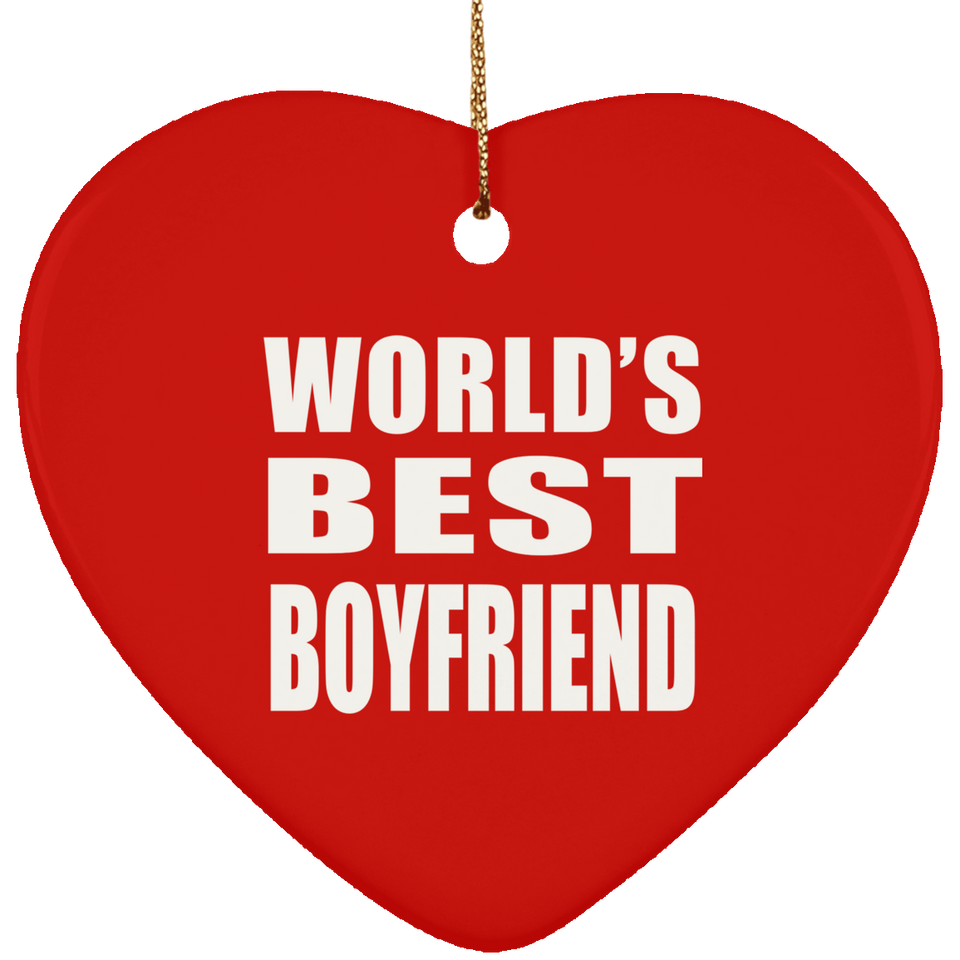 World's Best Boyfriend - Heart Ornament