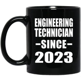 Engineering Technician Since 2023 - 11oz Coffee Mug Black