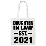 Daughter In Law Established EST. 2021 - Tote Bag White