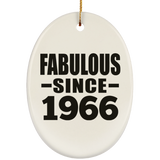 58th Birthday Fabulous Since 1966 - Oval Ornament