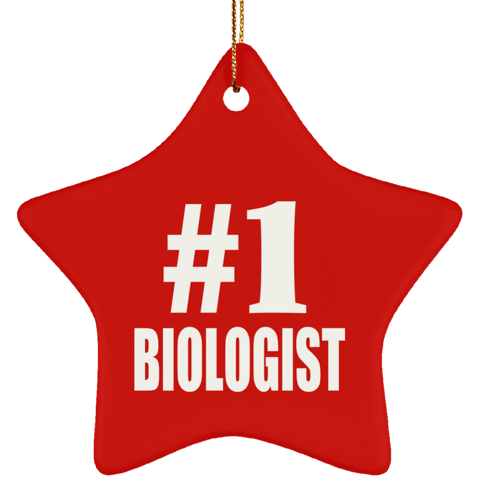Number One #1 Biologist - Star Ornament