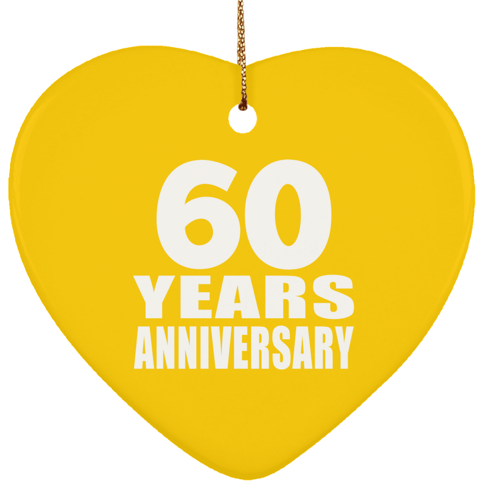 60th Anniversary 60 Years - Heart Ornament