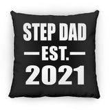 Step Dad Established EST. 2021 - Throw Pillow Black