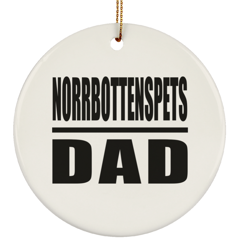 Norrbottenspets Dad - Circle Ornament