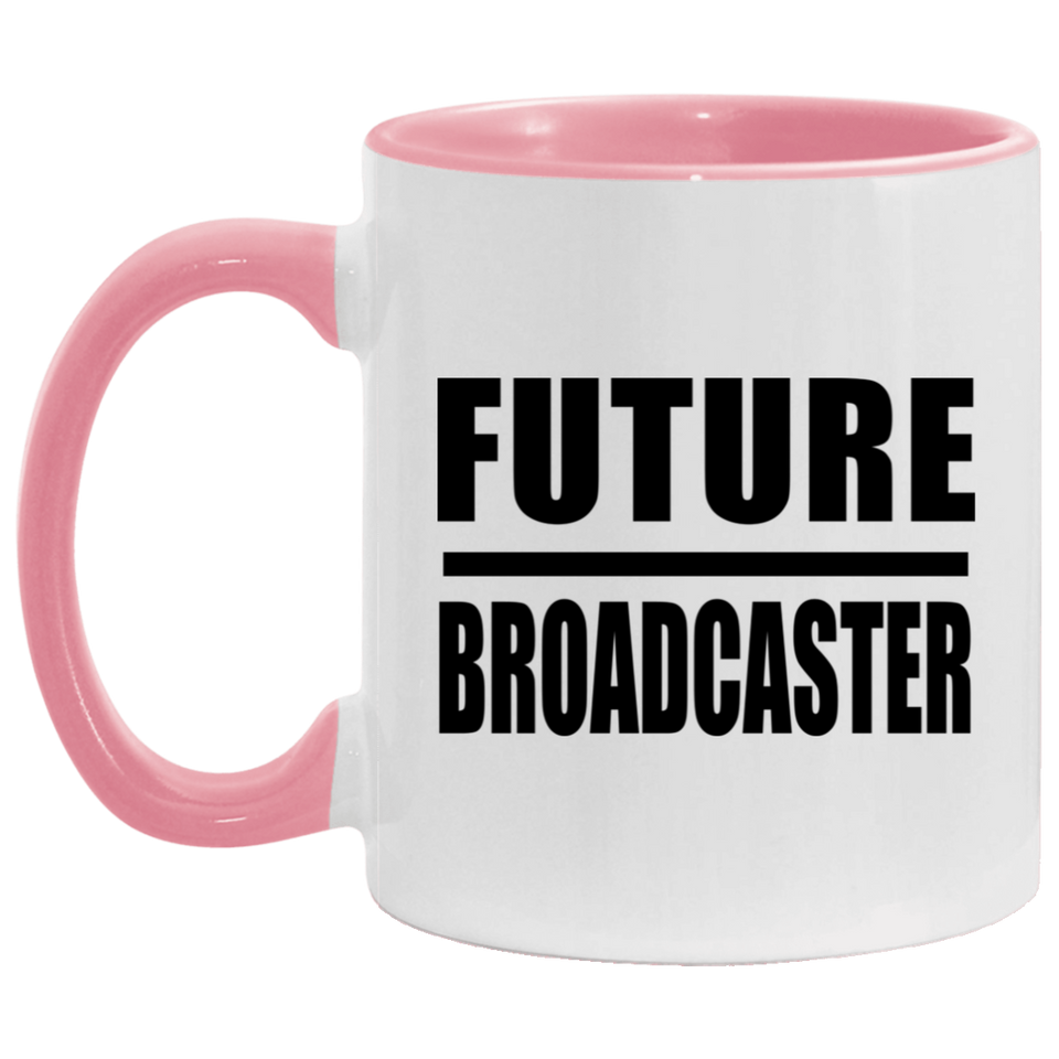 Future Broadcaster - 11oz Accent Mug Pink