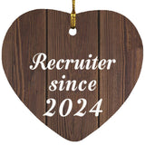 Recruiter Since 2024 - Heart Ornament D