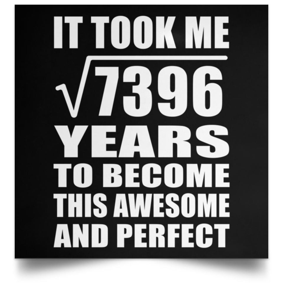 86th Birthday Took Square Root of 7396 Years To Awesome - Poster Square