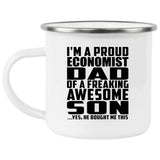 Proud Economist Dad Of Awesome Son - 12oz Camping Mug