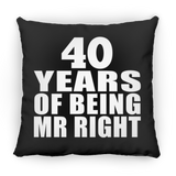 40th Anniversary 40 Years Of Being Mr Right - Throw Pillow Black