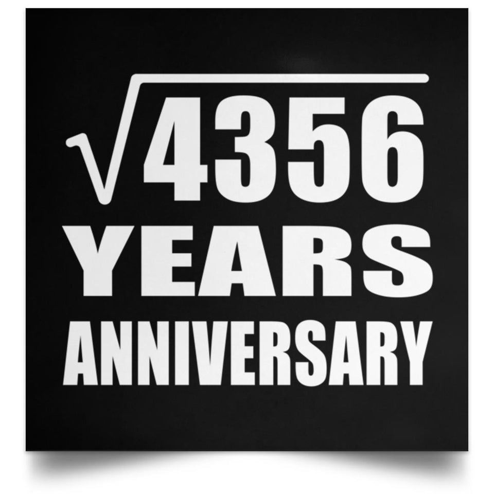 66th Anniversary Square Root of 4356 Years Anniversary - Poster Square