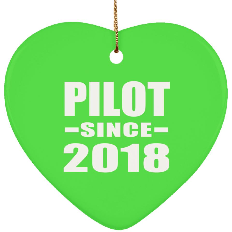 Pilot Since 2018 - Heart Ornament