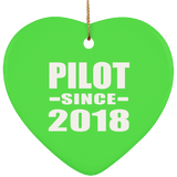 Pilot Since 2018 - Heart Ornament