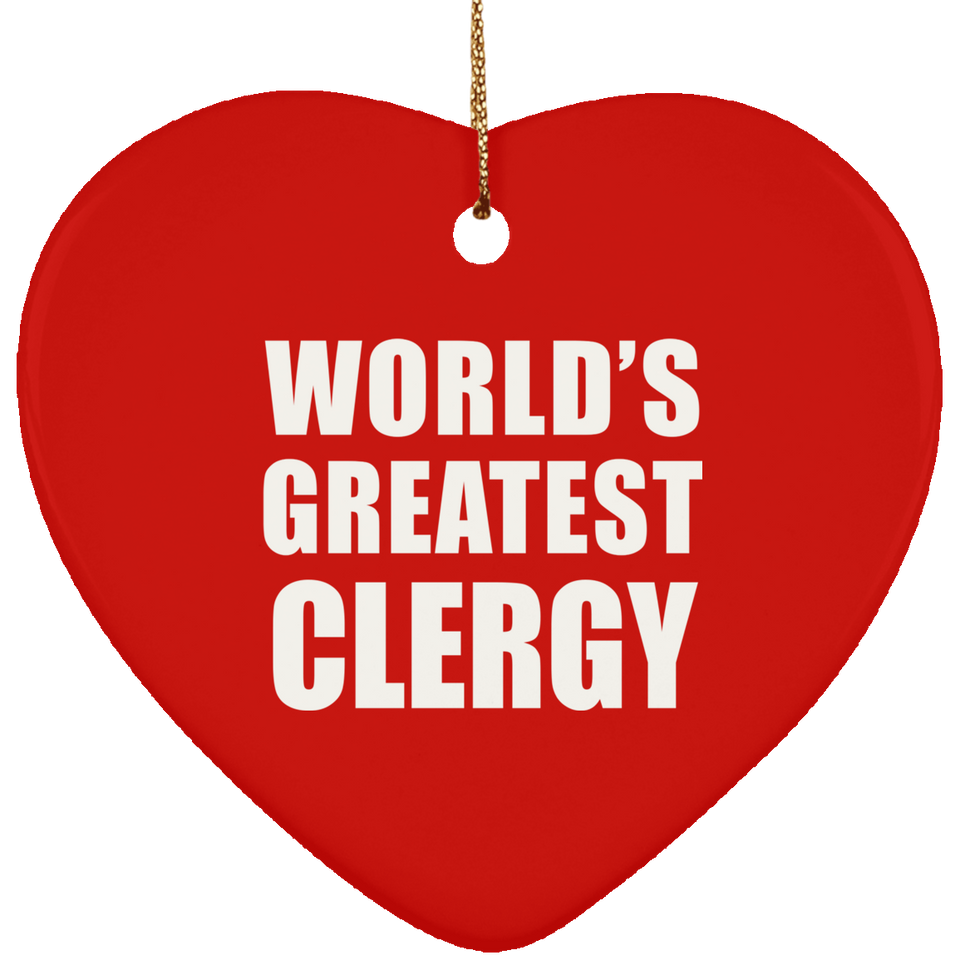 World's Greatest Clergy - Heart Ornament