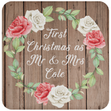 First Christmas As Mr & Mrs Cole - Drink Coaster B